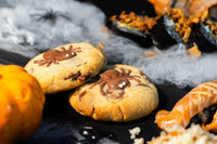 Galletas Mattina de chocolate con leche con araña de Halloween